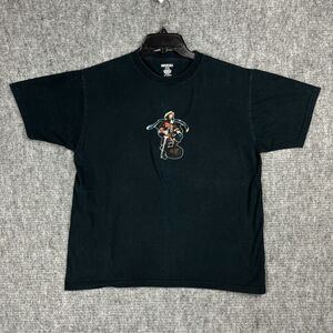 Captain Morgan‎ Shirt Mens Large Black Casual Tee Rum Tangerine Cocktail Pirate